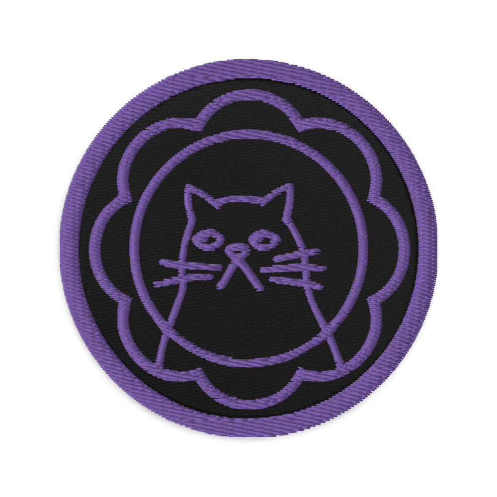 Cat Reading Buddy Embroidered Patch