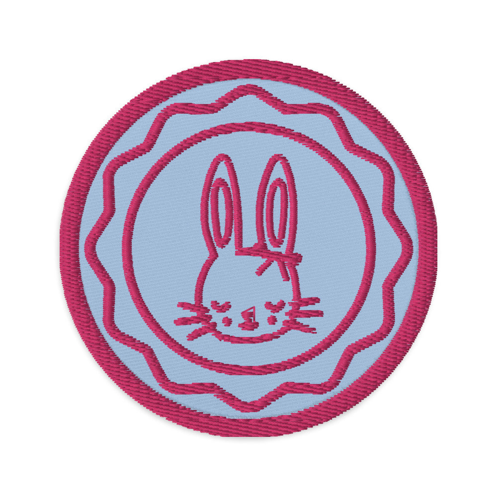 Bunny Reading Buddy Embroidered patches