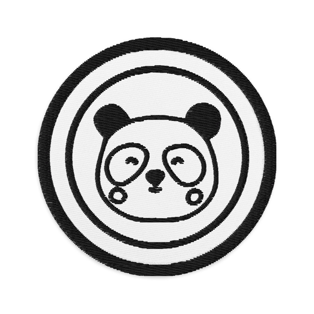 Panda Reading Buddy Embroidered Patch